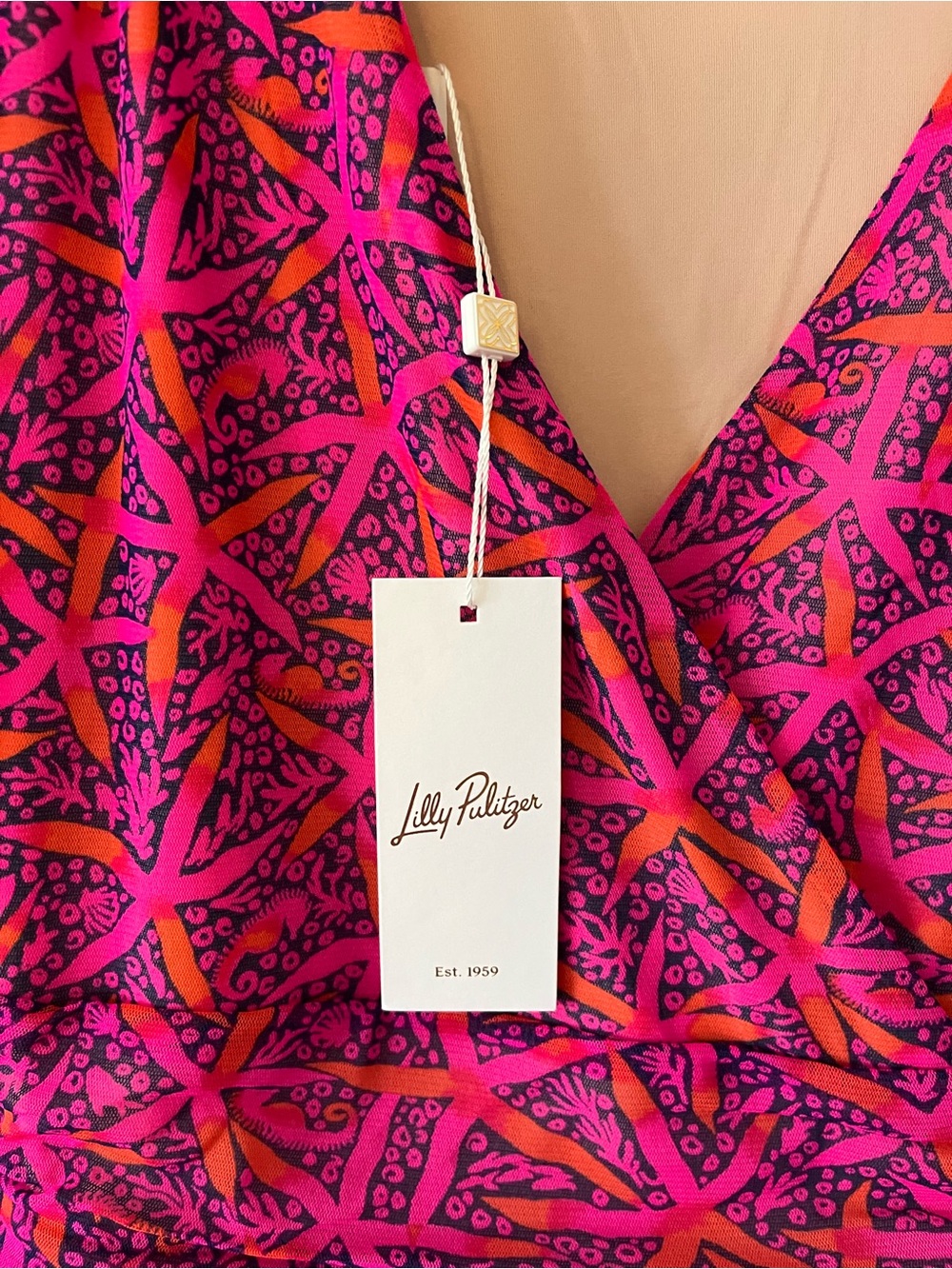 NWT Lilly Pulitzer Long Sleeve Presley Romper Mini Dress Sz L - Picture 8 of 10